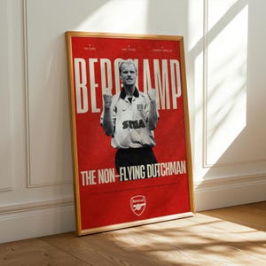 Dennis Bergkamp Arsenal Poster | Non-Flying Dutchman Football Print | Gunners Legend Wall Art | Premier League Icon Decor | Bergkamp Tribute