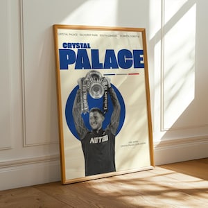 Crystal Palace FA Cup 2025 Poster Joel Ward Trophy Print Selhurst Park Wall Art South London Football Gift CPFC Fan Decor Premier League