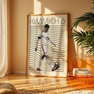 Joshua Kimmich Poster Bayern Munich Wall Art Midfielder Print Champions League Football Decor Germany Captain Artwork Gift