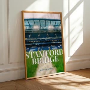 Chelsea FC Stadium Print | Stamford Bridge Poster | Gifts for Chelsea Fans | Chelsea FC Wall Art | Premier League Stadium Art | Chelsea FC