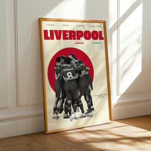 Liverpool FC Champions 24/25 Poster – LFC Premier League Title Celebration Print – Anfield Wall Art – LFC Football Decor – The Reds Gift