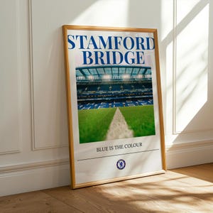 Stamford Bridge Chelsea Poster – Minimalistic Print | Chelsea FC Wall Art | Football Stadium Print | The Blues Decor