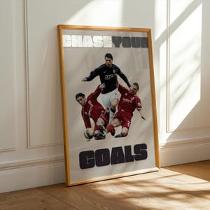 Cristiano Ronaldo &#39;Chase Your Goals&#39; Poster | Ronaldo Football Print | Motivational Football Wall Art | CR7 Fan Gift | Cristiano Poster