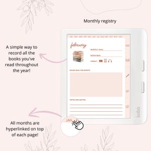 Kobo Libra Colour Reading Journal Book Review Planner Book TBR Shelves Planner Pen Stylus games template puzzles notes (Digital Download) image 4