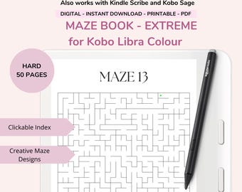 Extreme Maze Book per Kobo Libra Colour: 50 labirinti difficili (PDF digitale)