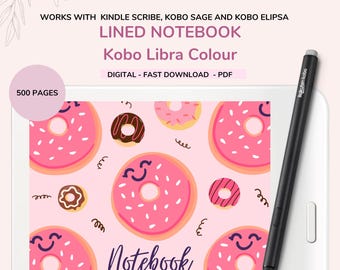 Kobo Libra Colour Notebook: 500-Page Lined Digital Journal (PDF Download)