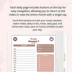 2026 Digital Daily Planner for Kobo Libra Colour (Downloadable Journal) image 5