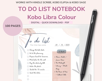 Kobo Libra Color To-Do Liste: Digitaler Planer (PDF Download, 100 Seiten)