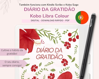 Kobo Gratitude Journal in Portuguese: Weekly Reflection (PDF)
