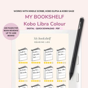 Kobo Libra Colour Book Tracker: Digital Reading Journal (100 Pages) (Digital Download