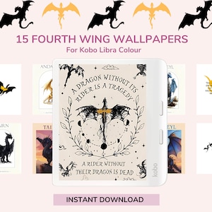 May include: A digital illustration of a black dragon with wings spread wide, surrounded by a wreath of leaves and flowers. The text "A dragon without its rider is a tragedy. A rider without their dragon is dead." is printed on a beige background.