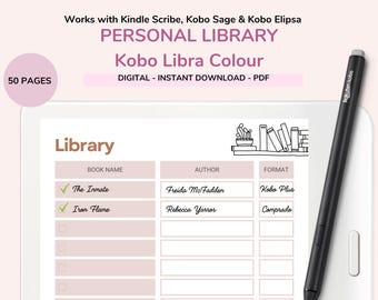 Kobo Libra Colour Personal Library: Reading Journal (PDF Download)