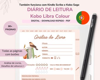 Kobo Diário de Leitura em Português | Kobo Libra Colour em Português | Kobo Portugal | Kobo Pen | Kobo Stylus | Kobo Elipsa | Kobo Games