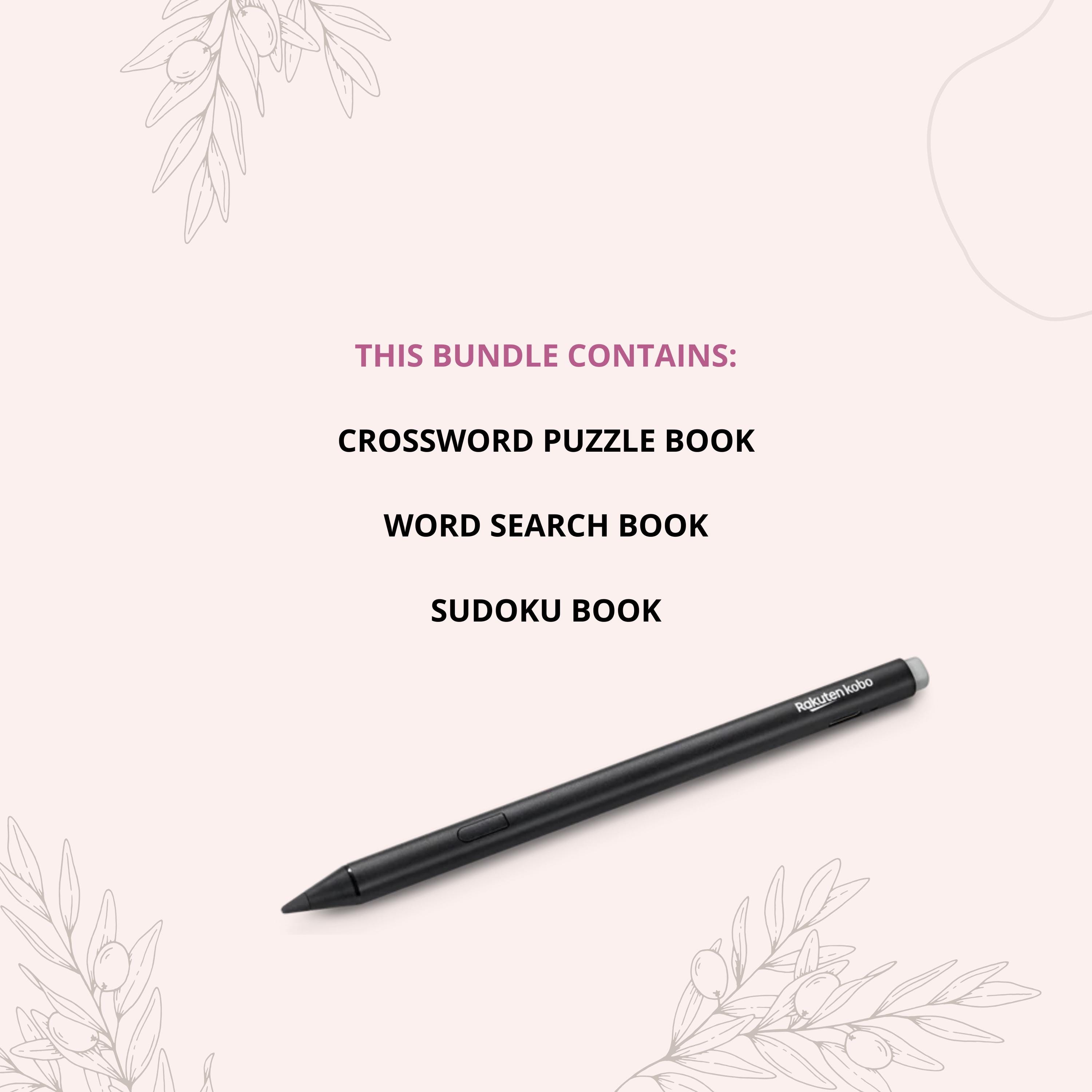 Kobo Libra Colour Game Bundle: Word Search, Crossword, Sudoku (PDF