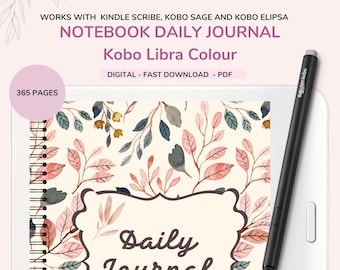 Kobo Libra Colour Digital Journal: 365-Day Minimalist eNotebook (PDF Download)