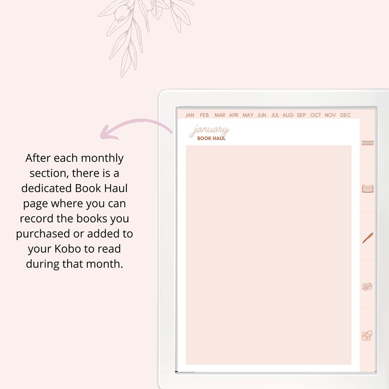 Kobo Libra Colour Reading Journal Book Review Planner Book TBR Shelves Planner Pen Stylus games template puzzles notes (Digital Download) image 5