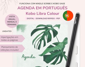 Kobo Agenda em Português | Agenda sem Data para Kobo | Kobo Planner | Kobo Pen | Kobo Stylus | Kobo Português | Kobo Portugal