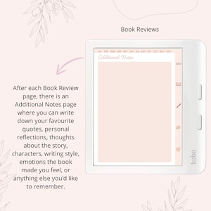 Kobo Libra Colour Reading Journal Book Review Planner Book TBR Shelves Planner Pen Stylus games template puzzles notes (Digital Download) image 7