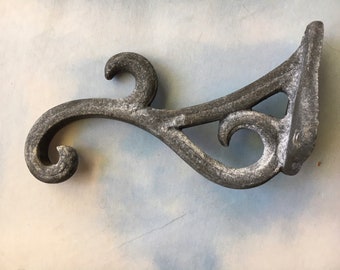 Rustic Coat Hook Planter Hook Wall Hook Hanger Bracket New Aged Gray Patina