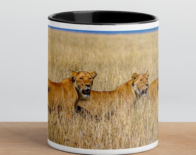 Mug with Lion image with Colour Inside