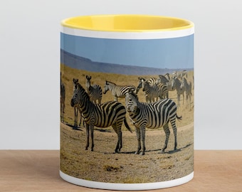 Zebra Mug with Colour Inside