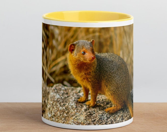 Meerkat Mug with Colour Inside