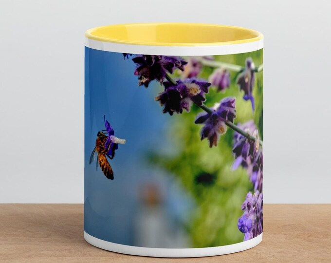 Bee Mug with Colour Inside