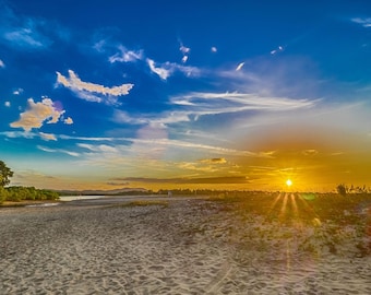 Australian Beach Sunset Photo: Tropical Queensland Wall Art (Digital Download)