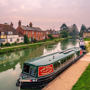 Hungerford Canal Boats Photo: Tranquil English Waterway Print (Digital Download)