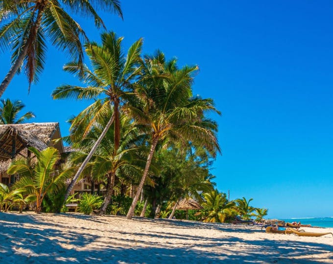 Rarotonga Beach Photo: Tropical Cook Islands Wall Art (Digital Download)