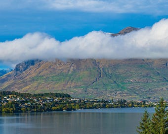 NZ South Island Mountain Lake Photo: New Zealand Wall Art (Digital Download)