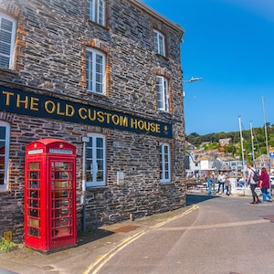 Padstow Harbour Customs House Photo, Phone Box & Yachts, Cornwall Summer Download&quot;