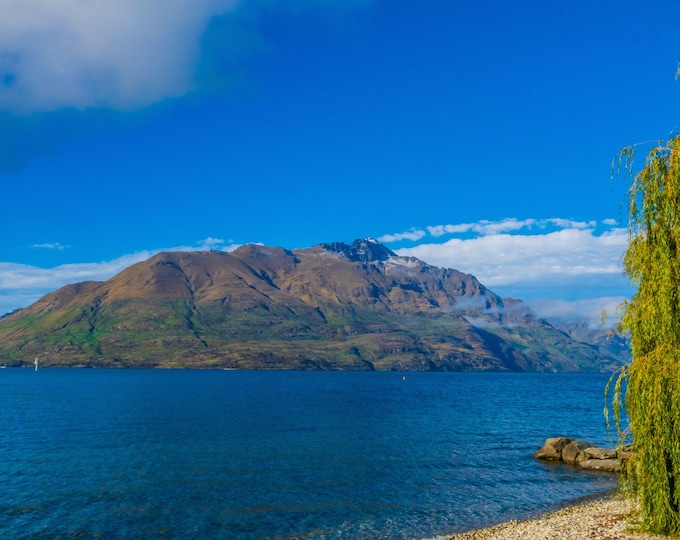 NZ Glacier Lake Instant Download Photo - Queenstown NZ South Island Scenic Print - Stunning Scenery, Travel lover Gift fine Art Decor