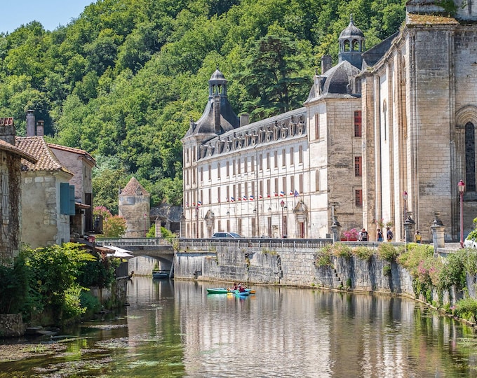 Brantome France River and Monastery Scenic Photography Print | French Landscape Wall Art