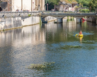 Brantôme France Photo: River Dronne Summer Scene (Digital Download)