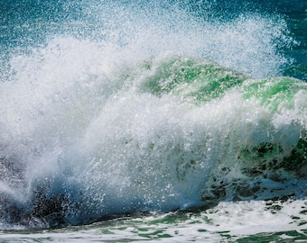 Stormy Seascape Photo: Australia Coastal Wave Art (Digital Download)