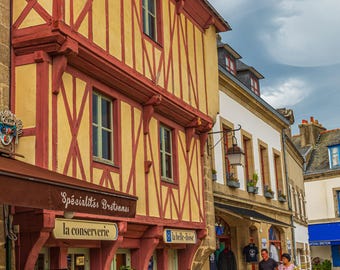 Concarneau France Photo: Half-Timbered Architecture (Digital Download)