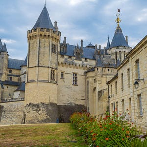 Medieval  Castle Photo – Saumur, France – Summer Image Download