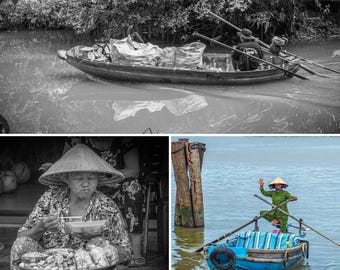 Vietnam Street Scenes Photography Collage (Digital Download)