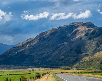 New Zealand Mountain Road Landscape Photography (Digital Download)