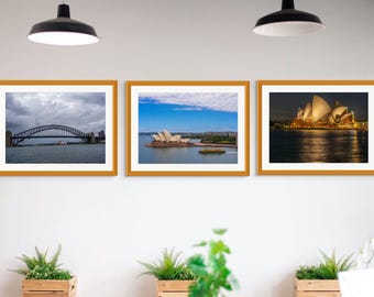 Sydney Opera House, Harbour Bridge and Ferry Photos • Set of 3 Digital Downloads