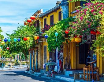 Hoi An Street Scene Photo: Vietnam Travel Art (Digital Download)