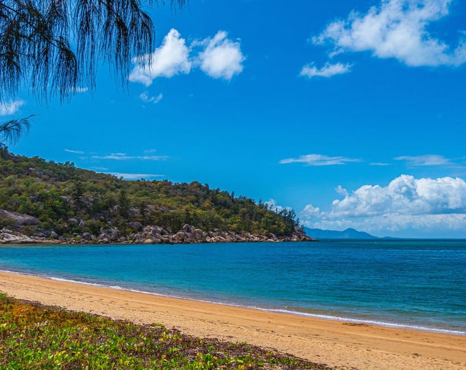 Tropical Beach Seascape Photo Download – Queensland, Australia Pacific ocean– Nautical Fine Art and Travel Gift