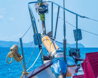 Coral Sea Sailing Yacht Photo: Whitsunday Islands Nautical Wall Art (Digital Download)