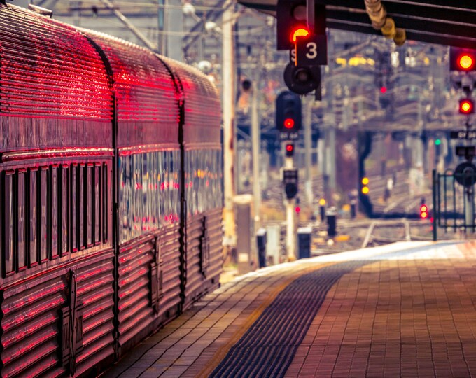 Indian Pacific at Sydney Station, Australia, Reflective Signals on Carriage, Photo Download