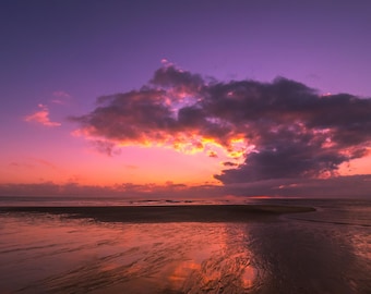 Tropical Beach Sunrise Print: Queensland Coastal Wall Art (Digital Download)