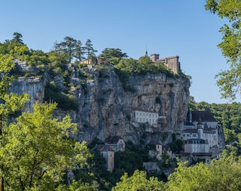Rocamadour Photo Download – Ancient Houses on Cliff – Rural France Historic Scene
