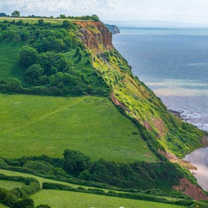 Red Cliffs Atlantic Ocean Photo: Sidmouth, East Devon Coast (Digital Download)