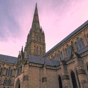 Salisbury Cathedral Photo: Medieval Gothic Architecture Art (High-Res Instant Download)