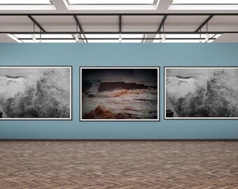 Ocean Wave Photography Prints: Coastal Wall Art Set (Digital Download)
